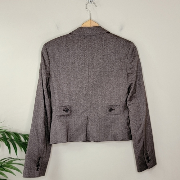 BCBGMaxAzria | Brown Ribbon Detail Blazer Size Small - Picture 4 of 6